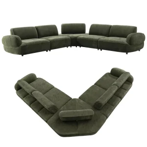New Luxury Large sized Hotel with Italian Style Featuring Multi material Split back Sofa Sets