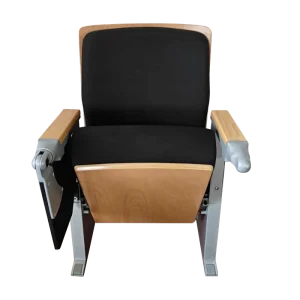 New Metal Iron Folded Standard Modern Auditorium Chair Fabric Theater Furniture School Commercial Hotel Use Church Writing Pad