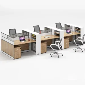 New Modern Adjustable Durable Commercial Office Desks Staff Workstations Call Center Partition Team Desk Cubicle Wood