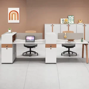 New Modern Convertible Cubicle Partition Desk with Wood Top Space Saver for Home Office Executive Office Furniture