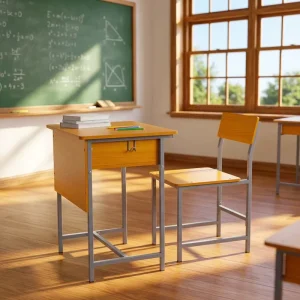 New Modern Durable Metal Student Desks and Chairs Set for Primary School Home Office Use