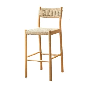 New Modern Nordic Industrial Dining Kitchen Cafe Chairs Backrest Restaurant Industrial Bar Chair Wood Stool