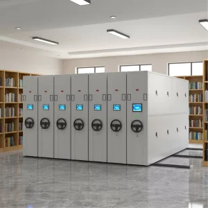 New Modern Sliding Cabinet Movable Compact File Shelf System Intelligent Steel Mobile Shelving for Workshop and Gym Use