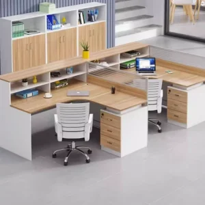 New Modern Wooden Office Desk with Modular Partition and Locker Station for Hospital Use Eco Friendly Durable Design