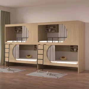 New Product Full Size Loft Bed Capsule Bunk Bed for Children for Home Hotel Use