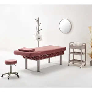 New Salon Furniture Beauty Shops Nail Salons Eyelash Services Pink Lash Bed Facial Spa Massage Table Velvet Foldable Massage Bed