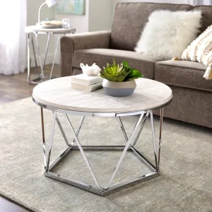 New Shape Simple Design Side Table Tea Coffee Living Room Table Western Metal Logo Item Building Style Manufacturer