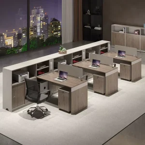 New Simple Versatile Office Cubicle Set Cross Shaped Workstation with Dividers Storage