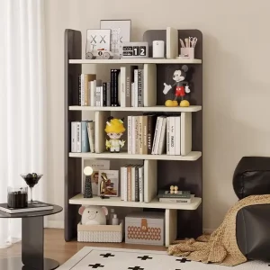 New Stock Arrival Simple Floor Standing Wooden Rack Library Bookshelf Solid Wood Bookshelf Solid Wood Bookshelf
