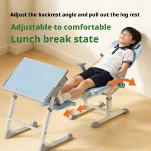 New Style Ergonomic Plastic Students Afternoon Rest Chair Adjustable Height Classroom Kids Study School Desk and Chair Set
