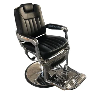 New Style Modern Design Barber Chair with Chrome Base Durable Aluminum Material 360 Degree Rotation for Barber Shop Use
