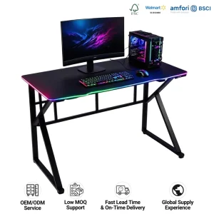 New Style Wood Laptop Escritorio Gamer Computer Desk Office Portable Laptop Desk K Shape Leg Gaming Bureau Gamer Table