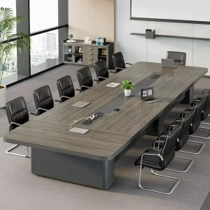 New Wood Office Conference Table Long Strip Shape Modern Design Meeting Room Chair Set for 11 20 People Employee Training