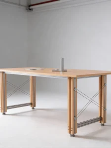 New-style Birch-Aluminum Composite Marine-Grade Conference Table Rectangular Mobile Customizable 1 Person Seating Office Desk