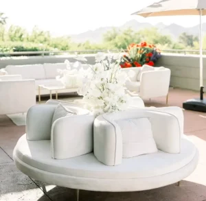 Newest Luxury Hotel Lobby Circlet Lounge Sofa Velvet Upholster Round Sofa for Home Hotel