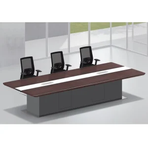 Newest Solid Wooden Modern Office Furniture Customized Products Veneer Finished Conference Table Design Meeting Table
