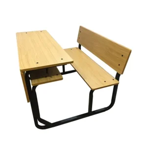 Newest Wooden Double School Desk With Bench School Furniture African College Student Use Customized Size Desk and Bench Set