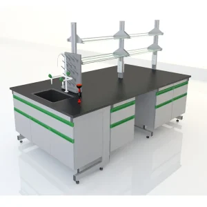 Newly All Steel Laboratory Furniture C Frame Island Lab Bench for School Furnitures Lab