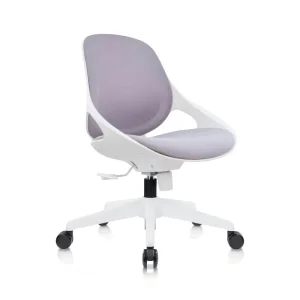 Newly Designed High Quality White Swivel Chair Fully Adjustable Ergonomic Office Chair Conference Mid Back Chair With Wheels