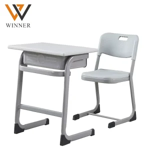 Newly Designed Modern High School Classroom Desks and Chairs Set with Metal Construction