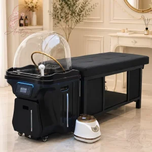 No Plumbing Portable Acrylic Shampoo Bowl Hair Wash Basin Head Spa Shampoo bed with Waterfall Head Circulation