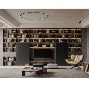 Noble Family Modern Wooden Bookshelf and Cabinet for Home Living Room and Office Design for School Furniture