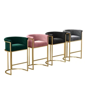 Nordic Bar Chair Light Luxury Bar Chair Simple High Stool For Cafe Milk Tea Shop