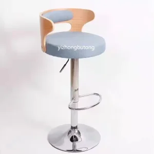Nordic Bar Furniture Modern Frame High Bar Stool Withe Bar Stools Chair With Curved Backrest for Kitchen