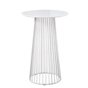 Nordic Cafe High Foot Bar Table Durable Metal Design for Hotel Mall or Supermarket for Living Room Leisure