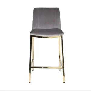 Nordic Coffee Step Stools Metal Leg 65cm 75cm High Chair Barstool Cushion for Hotel Dining Living Room Modern Design