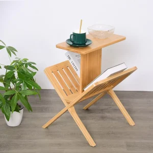 Nordic Corner Bookshelf Living Room Modern Side Table Magazine Display Rack Magazine Holder