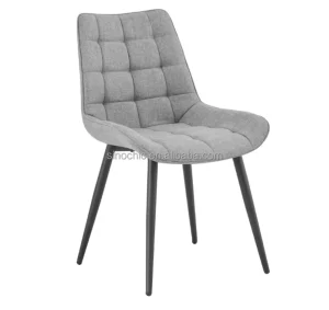 Nordic Design Modern Leather Metal Chair Fabric Upholstered Restaurant Hotel Stackable Chair Judge Leather Chair