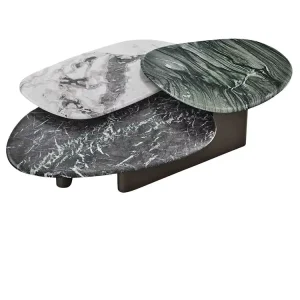 Nordic Designer Villa Light Luxury Marble Living Room Coffee Table Modern Minimalist Style Handmade Metal Frame Durable