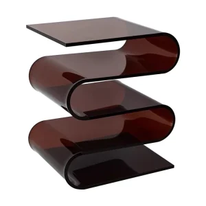 Nordic Household Sofa Corner Table Magazine Rack Acrylic Transparent Unique End Table with Shape S