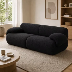 Nordic Italian Modern Black Velvet Chenille Modular Convertible Sectional Sofa Bed Set Stainless Steel Legs Eco Friendly Design