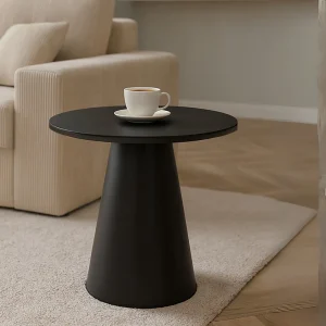 Nordic Light Luxury Black Coffee Table Modern Minimalist Wood Frame Eco Friendly Durable Easy Assembly Living Room Table