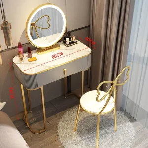Nordic Light Luxury Modern Minimalist Small Vanity Desk for Bedroom Makeup Table