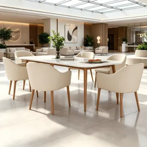 Nordic Light Luxury Public Area Chair Minimalist Backrest Seat for Hotel Business Reception Negotiation