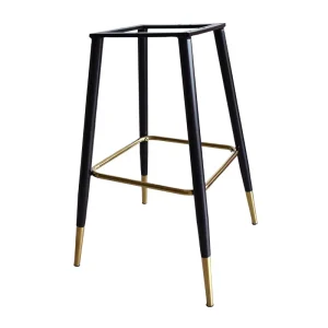 Nordic Light luxury High back Chair Frame Post modern Minimalist Iron Stainless steel Base Vintage inspired Creative Bar Stool