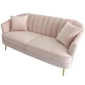 Nordic Luxury Furniture Velvet Elegant Three Seater Sectional Couch for Living Room Hotel Wedding Party