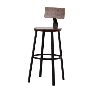 Nordic Luxury Swivel Wooden Modern High Stool Bar Chair for Outdoor Home Bar Use