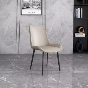 Nordic Metal Black Dining Chairs Home Industrial Style Upholstered Armless Chairs Dining Room Furniture