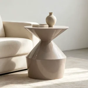 Nordic Minimal Designer Sofa Side Table Creative Personalized Decorative Round Fiberglass Accent Side Table