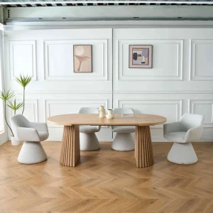 Nordic Minimalist Design Modern Extendable Dining Table