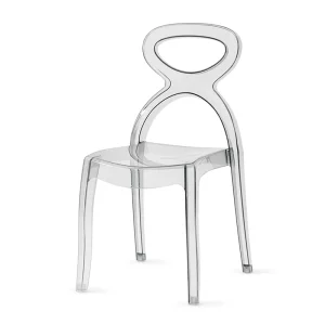 Nordic Modern Acrylic Dining Chair Transparent Stackable Designer Backrest for Home Office Cafs Dining Rooms Living Rooms