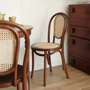 Nordic Modern American Country Dining Chair Wooden Chair Waiting Party Event Chair Wooden Rattan Bentwood Dining Chair