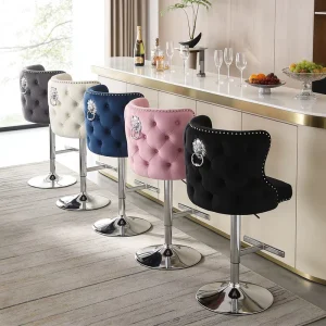 Nordic Modern Design Velvet Bar Chair