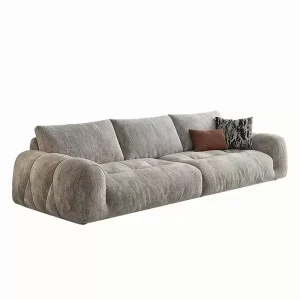 Nordic Modern Fabric 3 Seater Modular I Shape Sofa Set for Apartment Hotel Villa