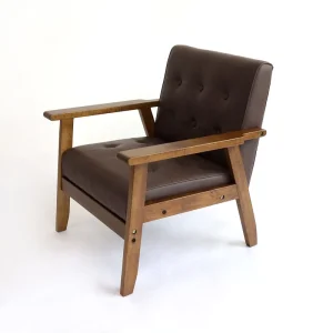 Nordic Modern Furniture Leisure Lounge Customized Upholstery Knock Down Arm Chair Solid Wood Sofa Chair for Living Room
