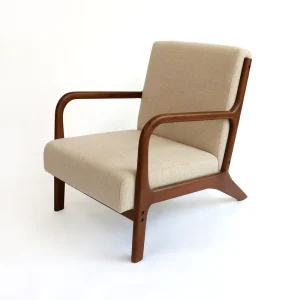 Nordic Modern Home Furniture Leisure Lounge Customized Upholstery Knock Down Solid Wood Sofa Chair for Living Room